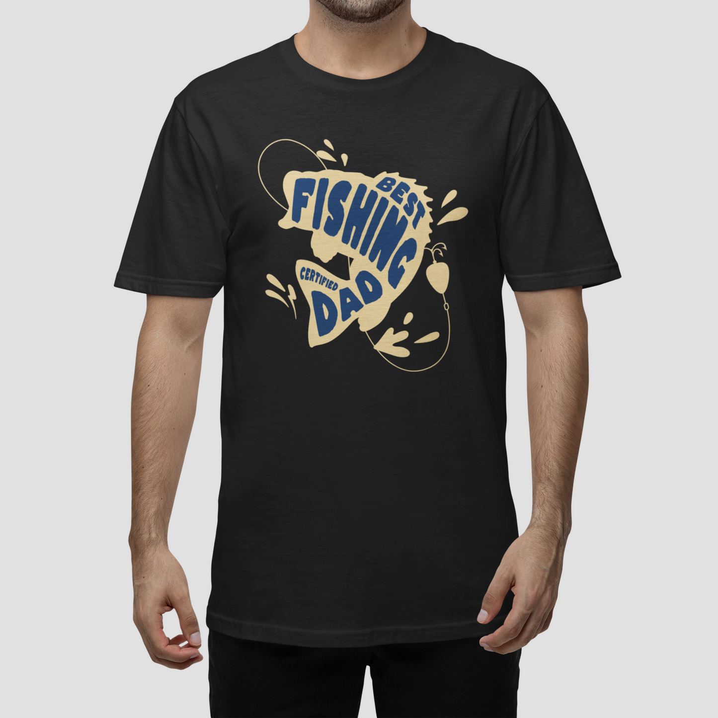 Tricou Unisex „Best Fishing Dad” – Cadoul Ideal pentru Tații Pasionați de Pescuit - PrintPop
