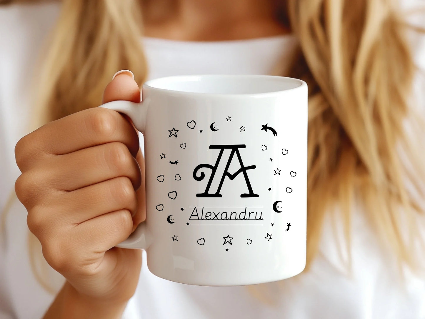 Girl holding mug mockup 7