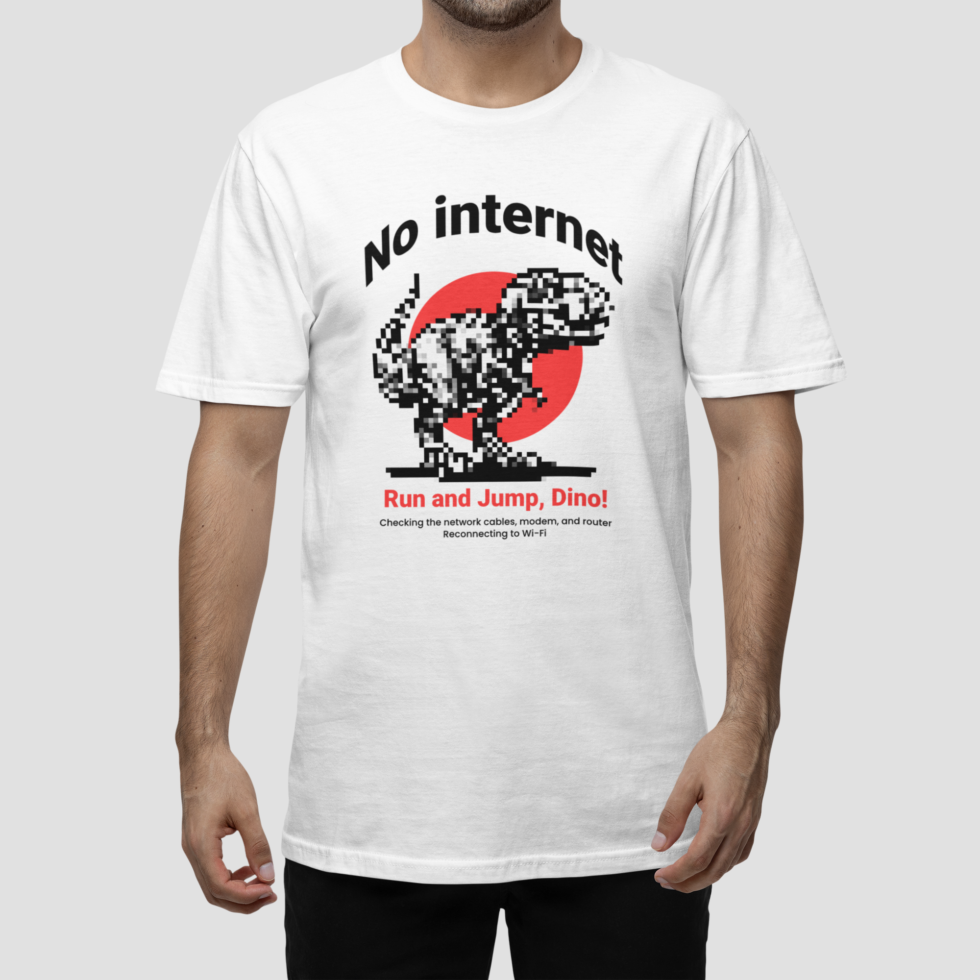 Tricou Unisex No Internet Dino