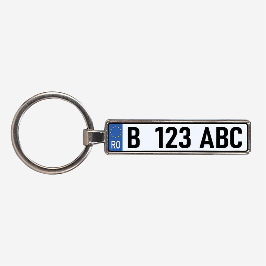Breloc personalizat cu numar auto de Romania