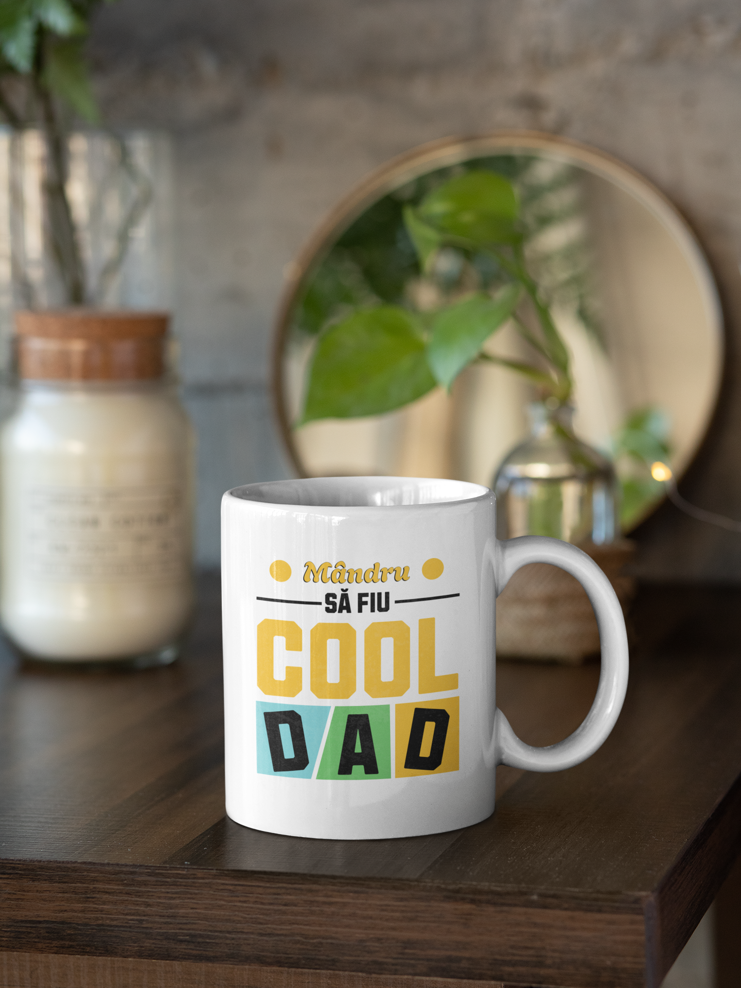 Cană ceramică cu mesaj - Mandru sa fiu cool dad