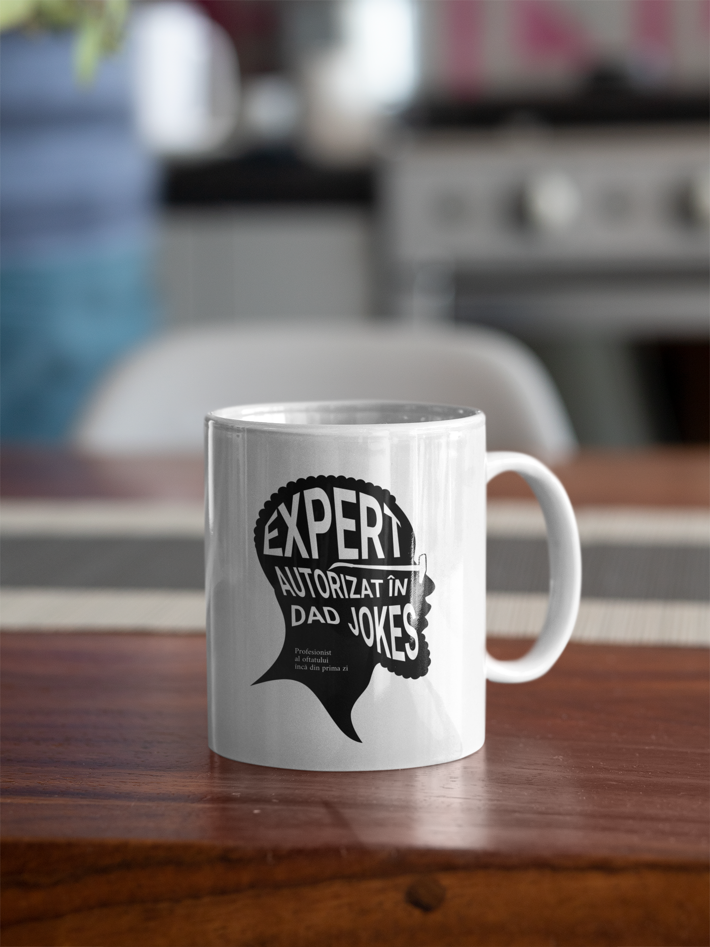 Cană ceramică cu mesaj amuzant - Expert autorizat in dad jokes