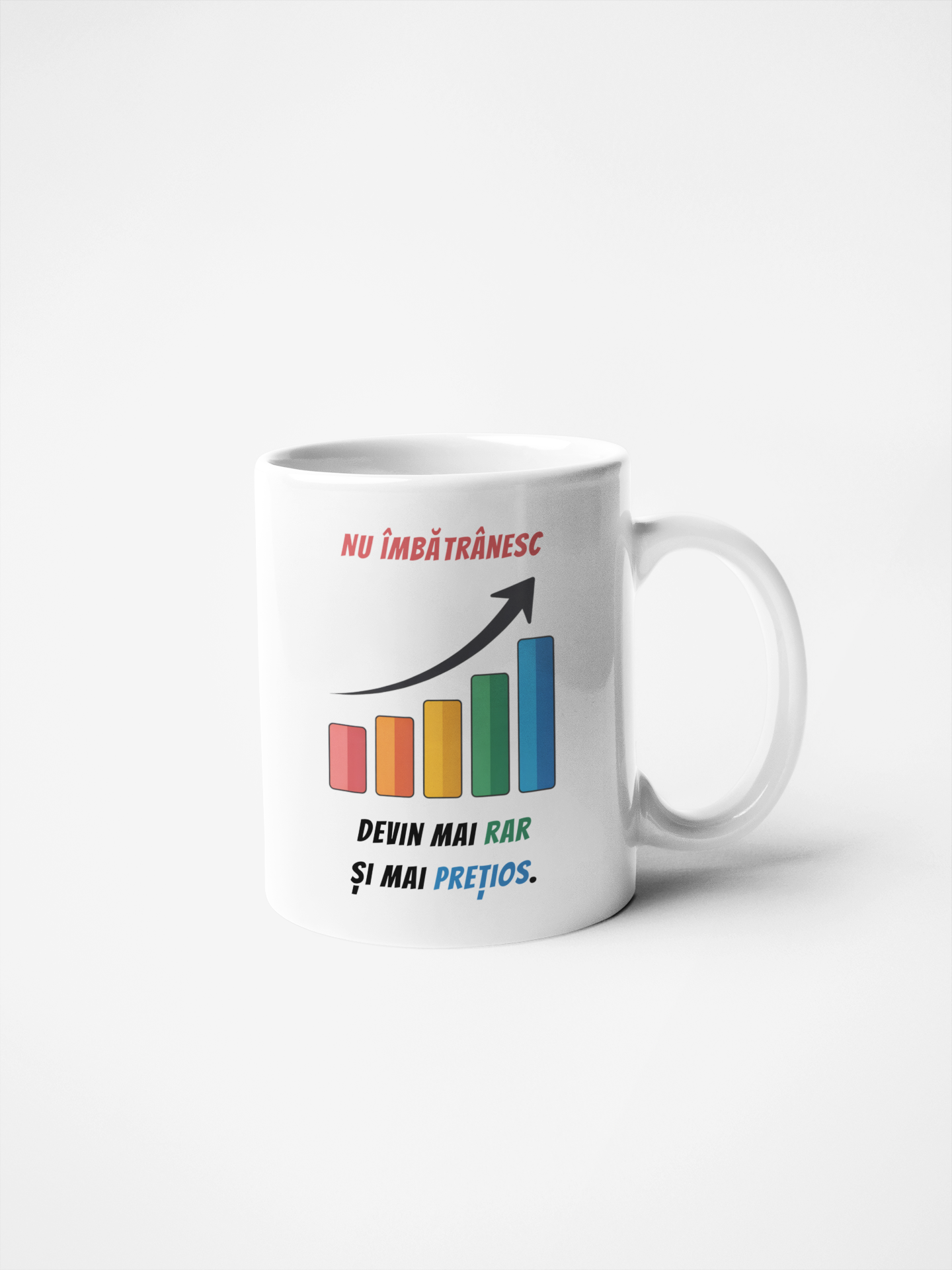 Cană ceramică cu mesaj amuzant - Nu imbatranesc, devin mai rar