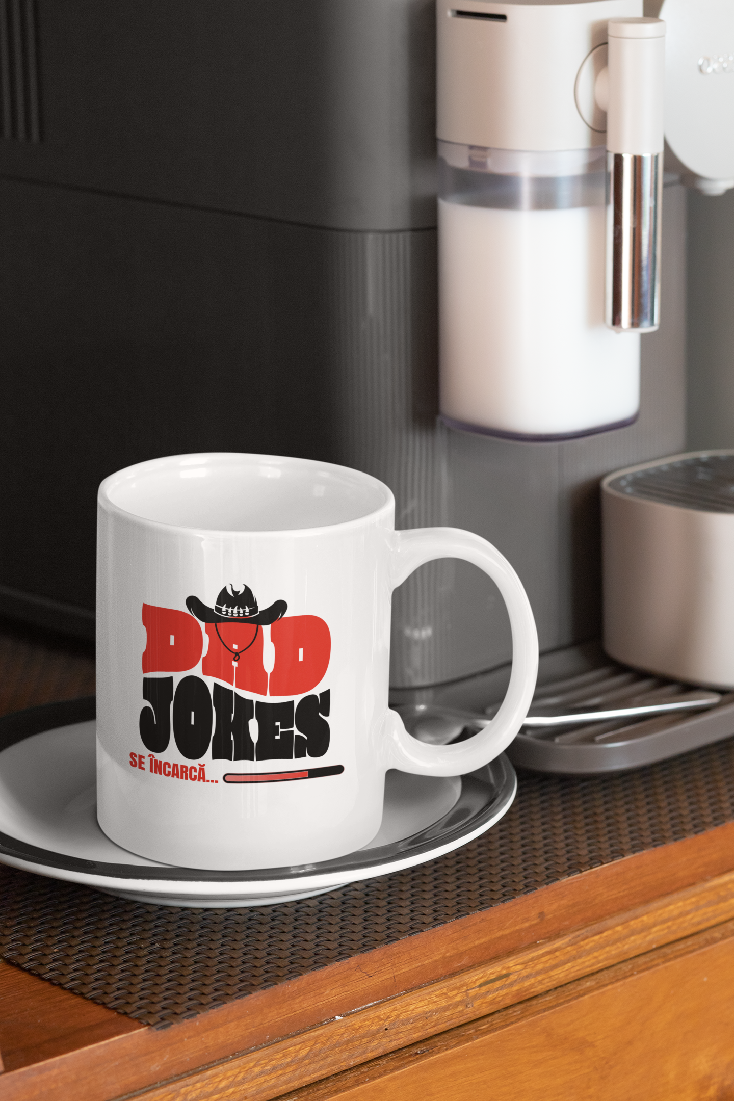 Cană ceramică cu mesaj amuzant - Dad jokes, se incarca... 3