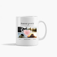 Cana ceramică personalizată cu 4 poze si hartă - Forever Yours