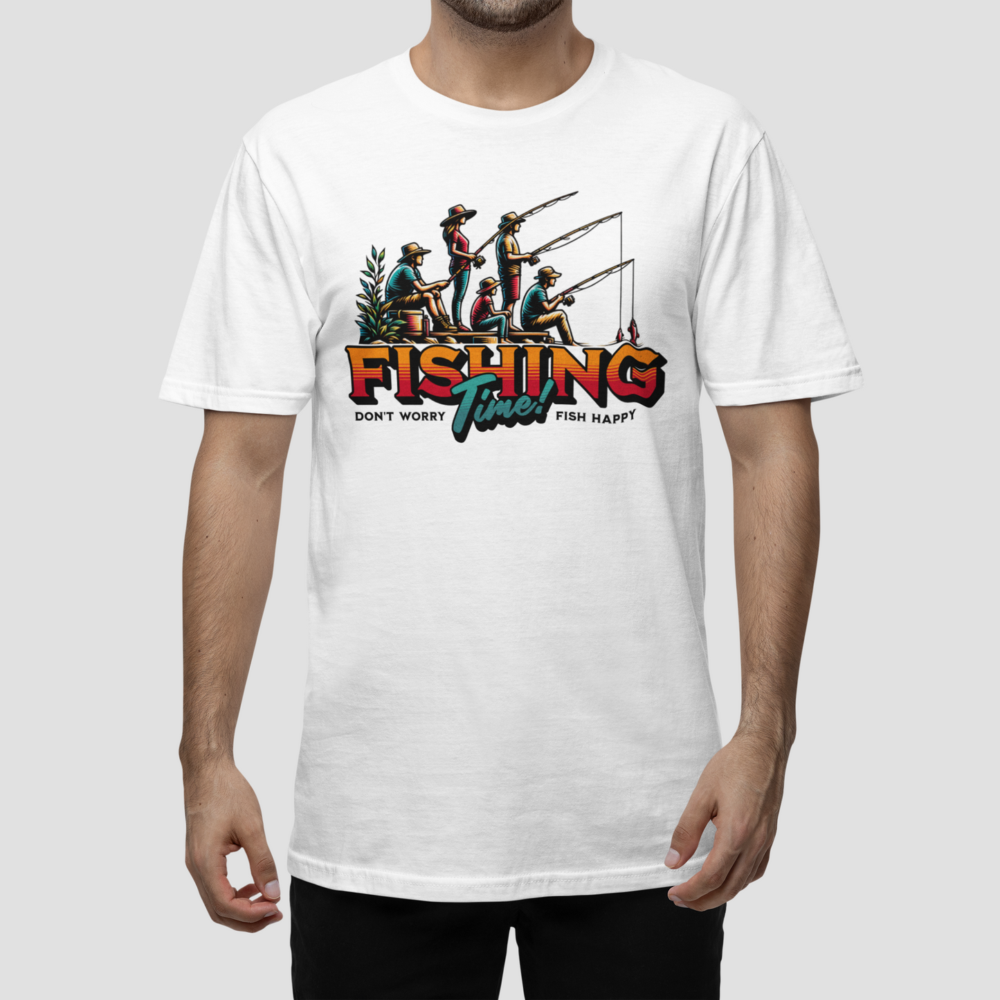 Tricou Unisex „Fishing Time” - Cadoul perfect pentru ieșirile în familie - PrintPop