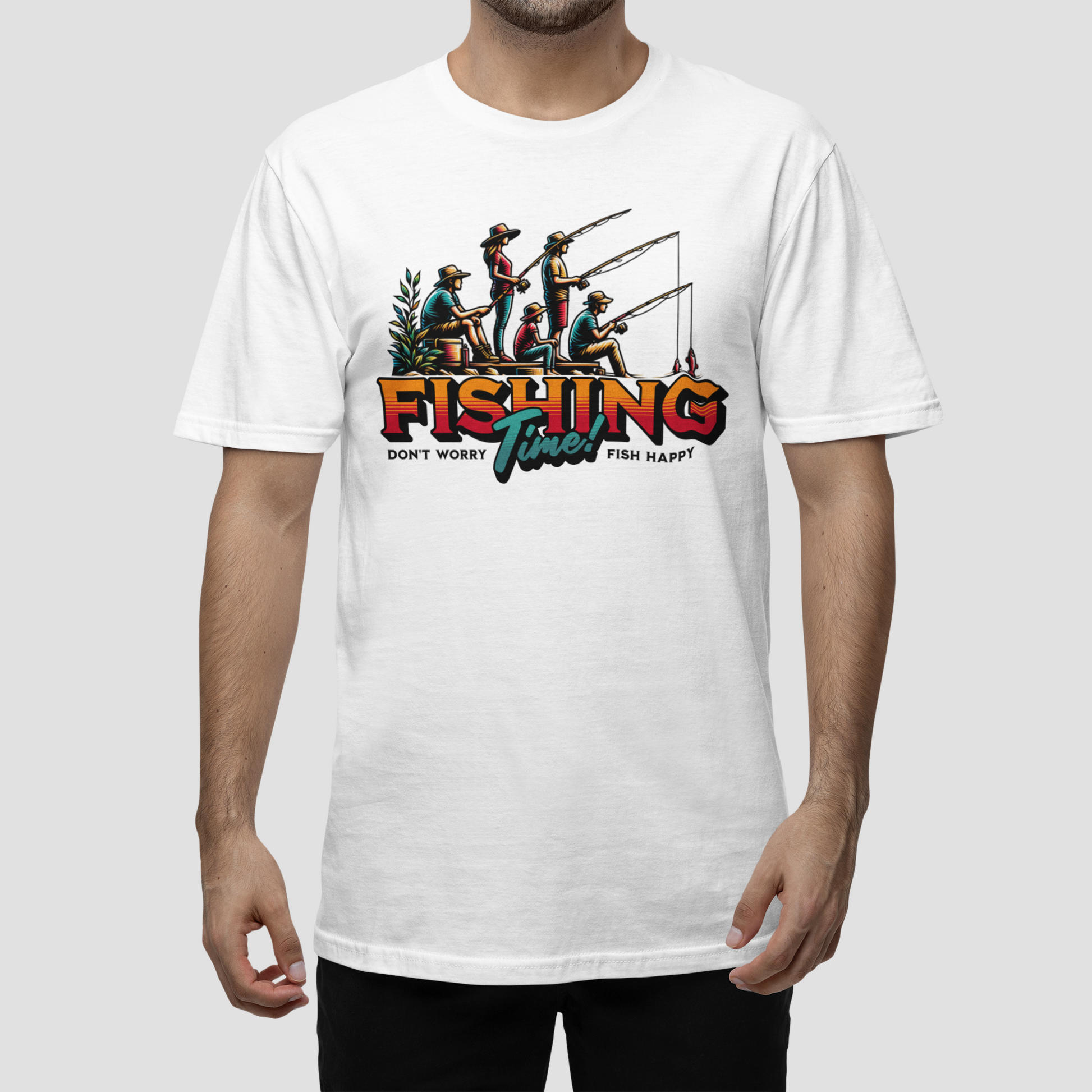 Tricou Unisex „Fishing Time” - Cadoul perfect pentru ieșirile în familie - PrintPop