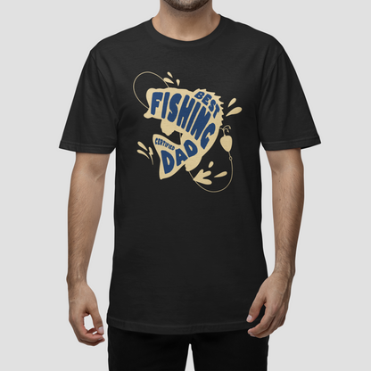 Tricou Unisex „Best Fishing Dad” – Cadoul Ideal pentru Tații Pasionați de Pescuit - PrintPop