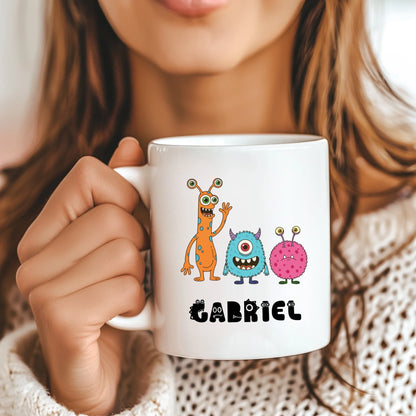 Cană Personalizată cu Nume - Design „Monster Squad”