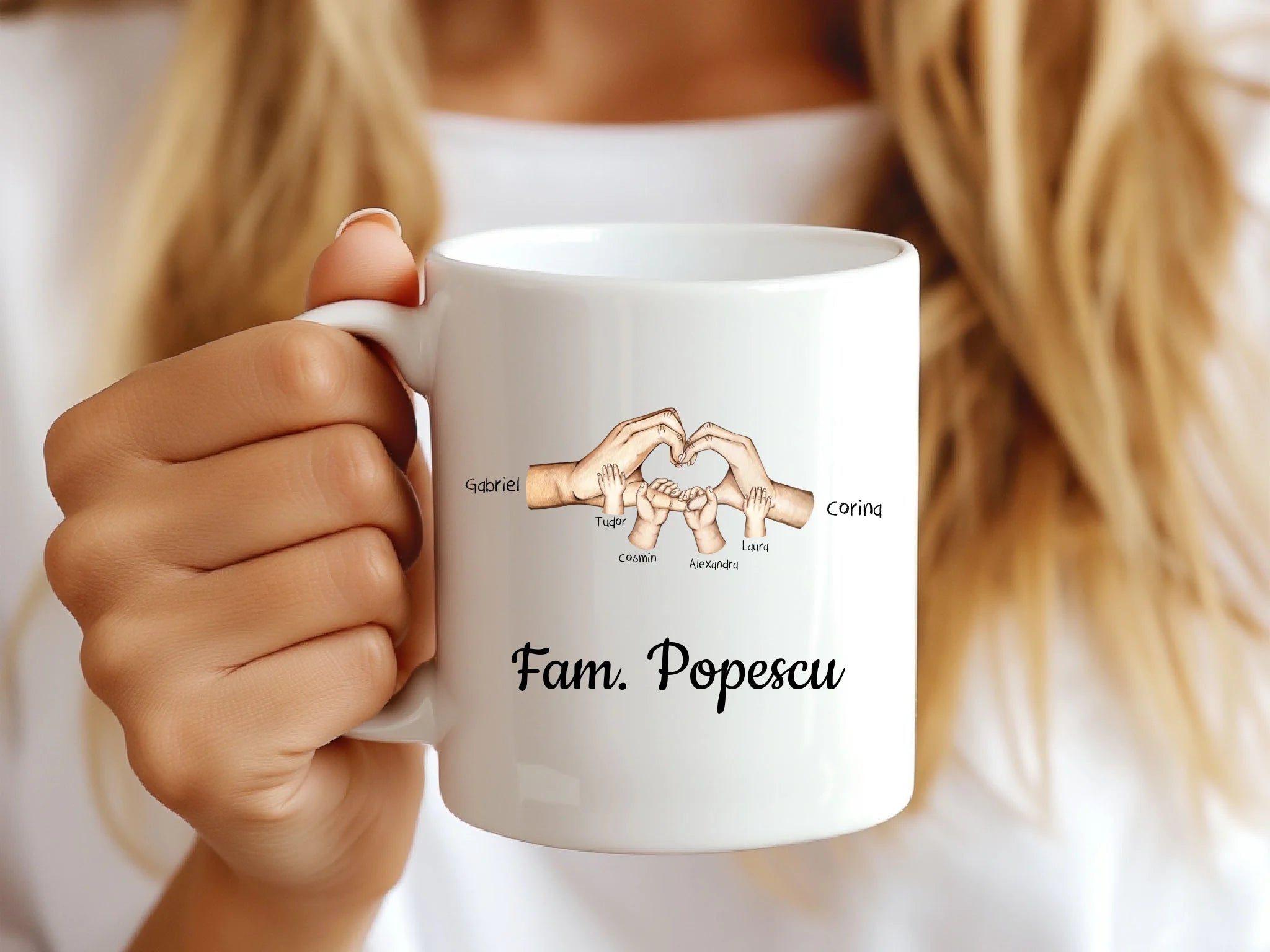 Girl holding mug mockup 7