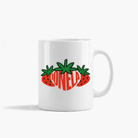 Cana ceramică personalizată cu nume - Banană și căpșuni