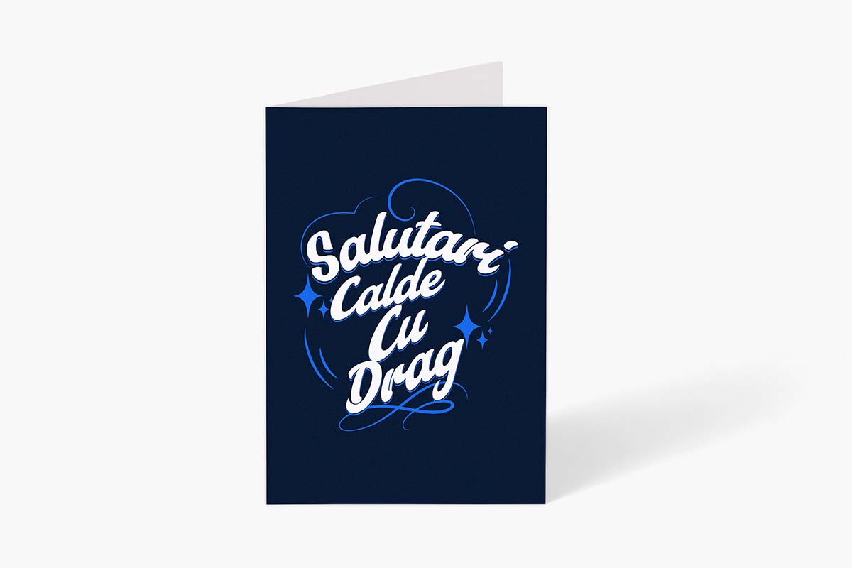 Felicitare - Salutari calde cu drag - PrintPop