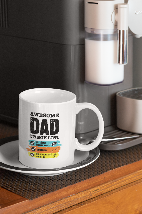 Cană ceramică - Awesome dad checklist