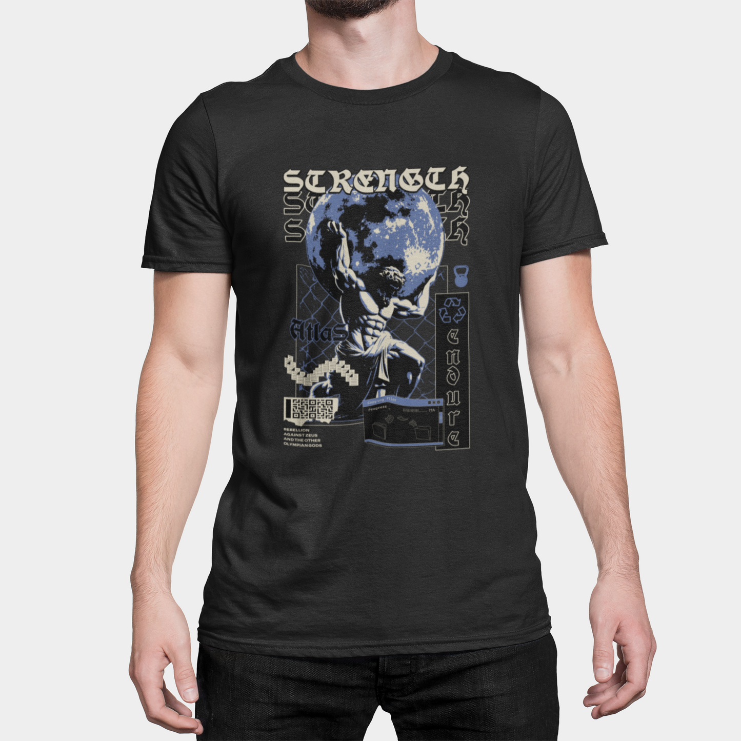 Tricou Unisex „Atlas Strength” - Cadoul ideal pentru sportivi și pasionații de Stoicism - PrintPop